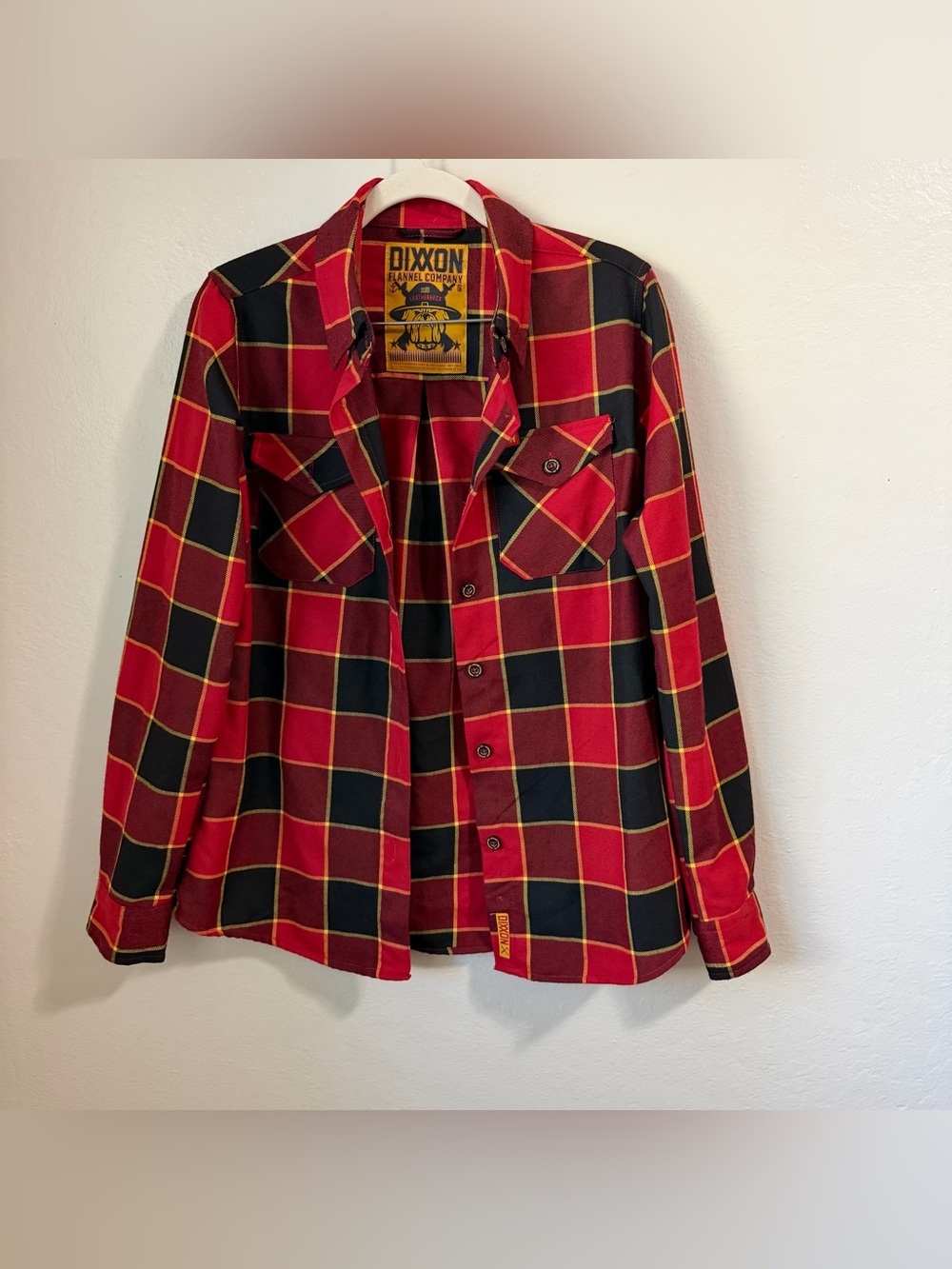 Dixxon Leatherneck Flannel Shirt Red Black Plaid‎ womens Small limited edition